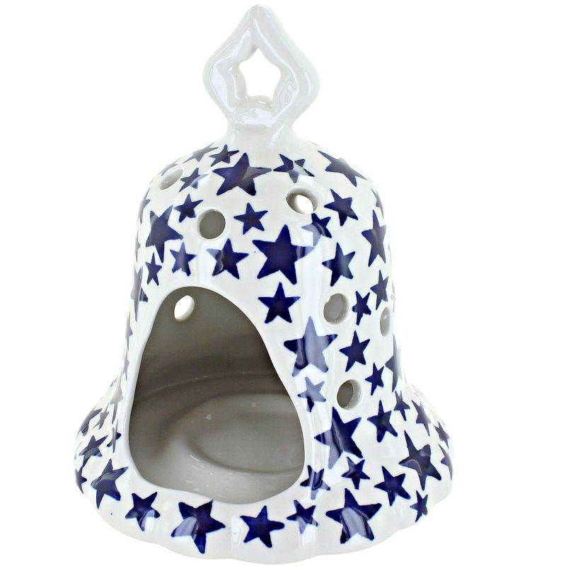 Blue Rose Polish Pottery A490 Andy Large Bell Luminary, 2 of 3