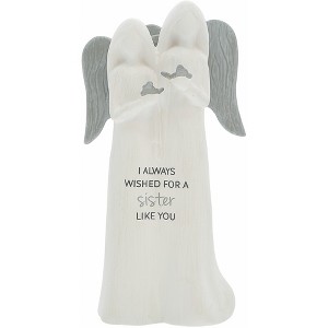 Pavilion Gift Company - Sister Like You - 9" Double Angels Holding Butterflies - Decorative Objects - 1 of 4
