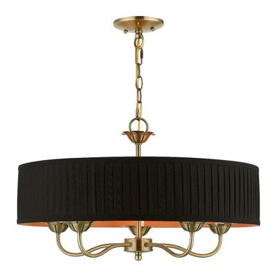 Livex Lighting Harrington 5 - Light Pendant in  Antique Brass