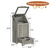 Homhougo Dog Feeding Station with 2 Elevated Dog Bowls, Pet Feeding Station,Flip Top Pet Food Cabinet,Pet Food Container - 2 of 4