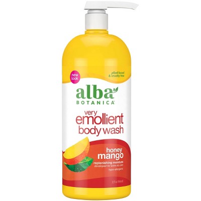 Alba Botanica Very Emollient Honey Mango Bath & Shower Gel 32oz