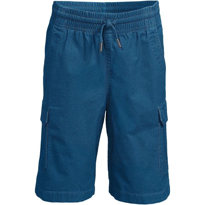 Lands' End Kids Stretch Canvas Utility Cargo Shorts, 1 of 4