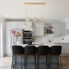LLHZSY 35 2/5" Modern Pendant Chandelier Ceiling Light Fixture with 7-Light Various Combinations of Glass Shade, Gold - 4 of 4