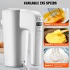 VEVOR Digital Electric Hand Mixer, 5-Speed, 200W Portable Electric Handheld Mixer, with Turbo Boost Beaters Dough Hooks Whisk Storage Bag,White - 3 of 4