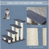 Lyngins Cat Tree Step Tower, Stair-Shaped Cat Tree Tower, Plush Cat Tower with Sisal Cat Scratching Post, Pet-Friendly for Older/Disabled Cats - 3 of 4