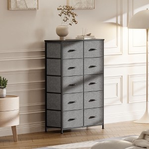 RISOKEYS Classic Wide Fabric Closet Dresser,with Storage Drawers, Chests Organizer,TV Stand with Metal Frame for Clothes,Living Room,Hallway - 1 of 4