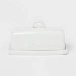 Stoneware Hand Lettered Mantequilla Butter Dish - Threshold™