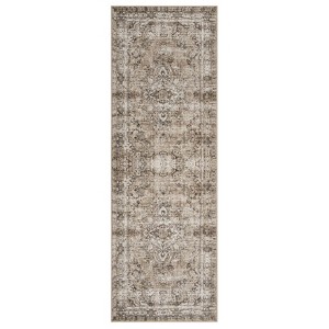 Fulvari Vintage Distressed Area Rug Soft Washable Rug Non Slip Non Shedding Rug Low Pile Thin Floor Carpet,Rug for Bedroom, Living Room - 1 of 3