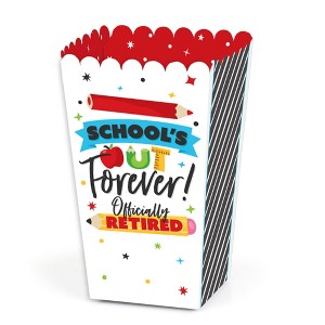 Big Dot of Happiness Teacher Retirement - Happy Retirement Party Favor Popcorn Treat Boxes - Set of 12 - 1 of 4