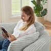 NicBex Compressible Corduroy Round Chair with Cushioned Backrest, Modern Comfy Chair for Living Room,Office,Apartment - 3 of 4