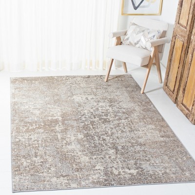 Grey and Blue 8' x 10' Reversible Flat Woven Synthetic Rug