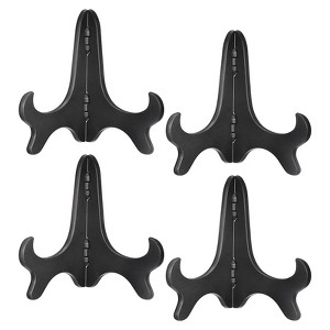 Unique Bargains Wood-like Plastic Folding Book Decorative Easels or Stands 4 Pcs - 1 of 4