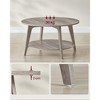2 - Tier Round Coffee Table with Storage - 31.5 x 17.7 Inches, Easy to Assemble for Living Room - 3 of 4