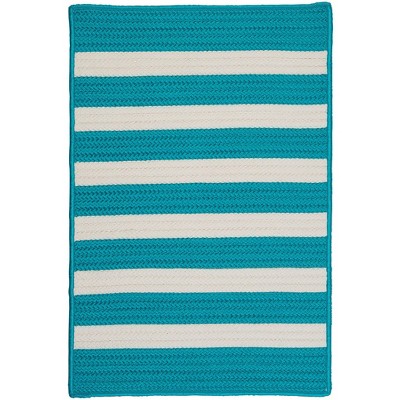 Colonial Mills Stripe It - Turquoise 2 Ft.x3 Ft. Rectangle Rug Indoor ...