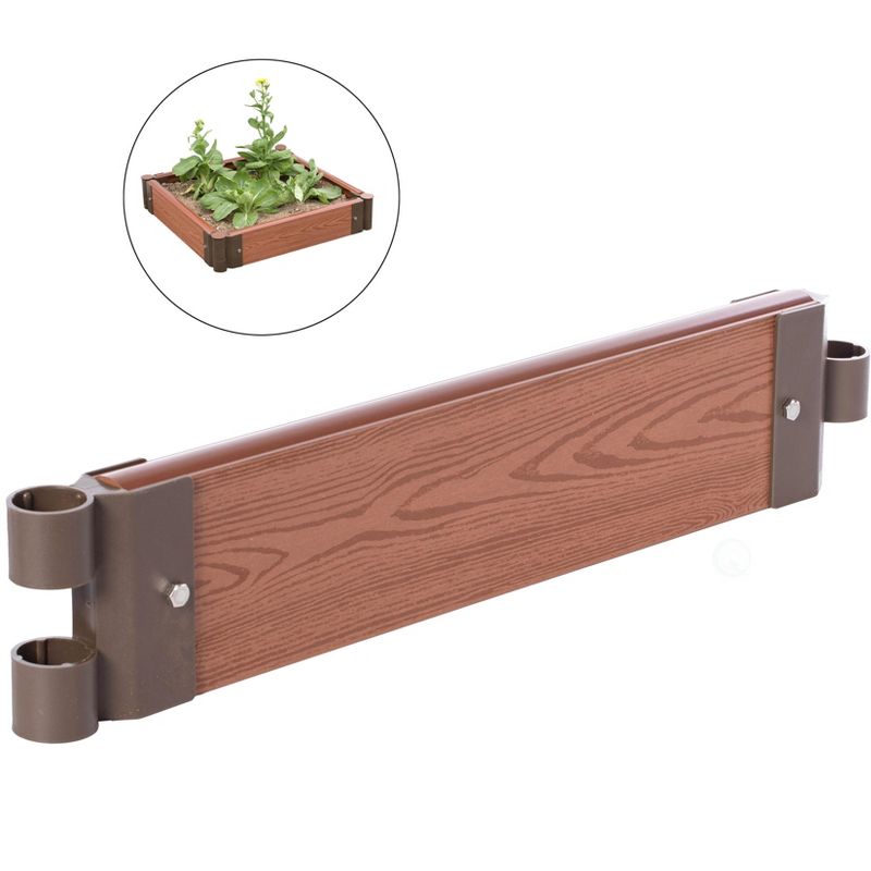Classic Traditional Durable Wood- Look Raised Outdoor Garden Bed Flower Planter Box, 1 of 11