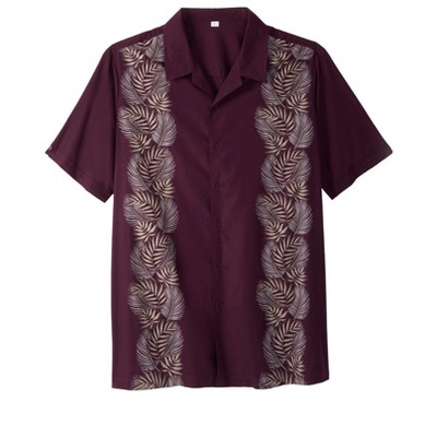 KingSize Men's Big & Tall Short Sleeve Island Shirt