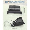 50" Tow Behind Lawn Sweeper, 28 Cu.Ft Leaf Collector with Adjustable Brush Height & Easy-Dump Handle for Yard, Tractor Attachment - 2 of 4