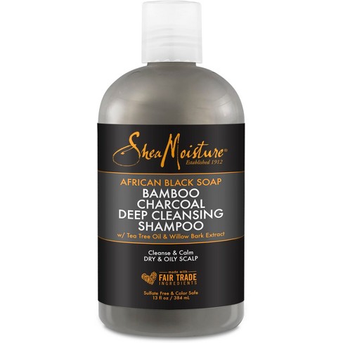 Sheamoisture African Black Soap Bamboo Charcoal Deep Cleansing Shampoo 13 Fl Oz Target