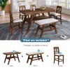 NicBex 6-Piece Dining Table Set with 4 Dining Chairs & Long Bench Modern Wooden Kitchen Table with Open Storage Shelf for Dining Room - 4 of 4