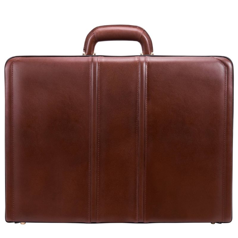 McKlein Coughlin Leather 4.  Expandable Attache Briefcase - Brown, 4 of 9