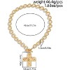 Gold Chunky Cross Necklace for Women Statement Cross Pendant Necklace Layered Hammered Bold Cross Necklace Vintage Toggle Clasp Necklace Jewelry - 4 of 4