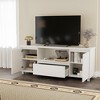 Fluted TV Stand for 65 in TV, Entertainment Center with Storage Drawer and Open Shelf, Modern TV Media Console Cabinet Furniture - 2 of 4
