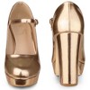 Perphy Women's Platform Ankle Strap Chunky Heels Mary Janes Pumps - 2 of 4