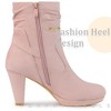 Perphy Women's Round Toe Platform Block Heels Mid-Calf Boots - 4 of 4