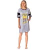 Nickelodeon SpongeBob SquarePants Womens' Nightgown Sleep Pajama Shirt Grey - 4 of 4
