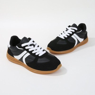 Женские кроссовки BERNESS Women's Lorna Stripe Suede Accents Retro Sneakers Beige 8 — фото 7