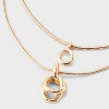 Interlock Circle Pendant Multi-Strand Necklace - A New Day™ Gold - 4 of 4