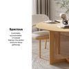 46 inch Round Log Color Rattan Dining Table for 4-6 People Suitable for Dining Room and Living Room - 4 of 4