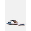 Sally Womens Blue Flat Embellished Sandals - image 3 of 4