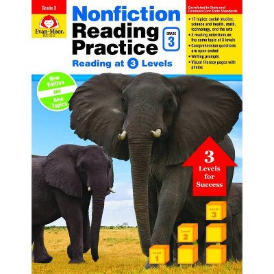 Nonfiction Reading Practice, Grade 3 - by  Evan-Moor Educational Publishers (Paperback)