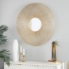 Contemporary Iron Metal Starburst Wall Mirror Gold - CosmoLiving by Cosmopolitan: 36.25" Modern Decor, No Assembly Required - 2 of 4