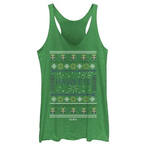 Women's Marvel Hawkeye Gifts and Arrows Racerback Tank Top - 1 of 4