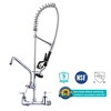 Aquaterior Kitchen Sink Faucet Pre-Rinse Commercial Faucet Wall Mount with Add-On Pull Down Chrome cUPC NSF ANSI CEC - 2 of 4
