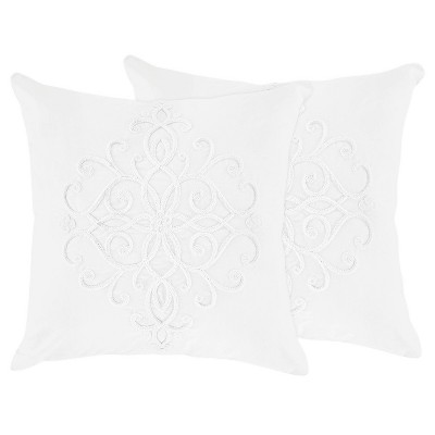 Set of 2 Bohemian Decorative Accent Throw Pillows White - Sweet Jojo Designs