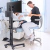 Yescom Extension Pole Support Pole for PC Mobile Cart Medical Trolley Cart Hospital Black - 4 of 4
