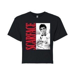 Women's - Scarface - Tony In Tuxedo Cropped Graphic T-Shirt - 1 of 4