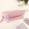 Unique Bargains Women Portable Sequined Makeup Bag Pink 1 Pc - 2 of 3