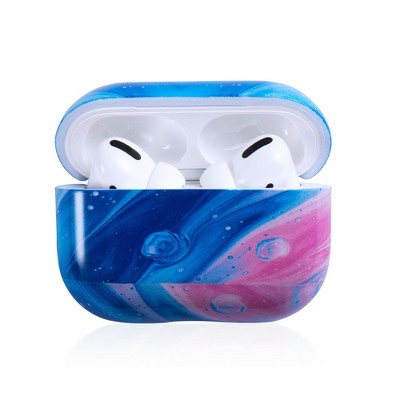 Insten Case Compatible with AirPods Pro - Soft Glossy Marble Skin Cover, Space Blue