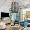 18"Chrome Geometric Pendant 8-Lights,Industrial Style Chandelier With Metal Frame,Adjustable Ceiling Light,Metal Ceiling Lighting-Maison Boucle - 4 of 4