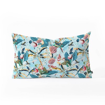 Marta Barragan Camarasa Tropical Paradise Oblong Lumbar Throw Pillow Blue - Deny Designs