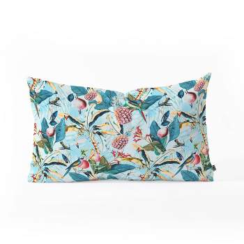 Marta Barragan Camarasa Tropical Paradise Oblong Lumbar Throw Pillow Blue - Deny Designs
