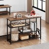 4-Tier Industrial Console Table, 39.4" Narrow Sofa Table with Glass Shelves & Metal Frame for Entryway, Living Room, Bedroom - 3 of 4