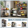5 Tier Heavy Duty Adjustable Metal Storage Shelves,Metal Shelving Unit，Garage Shelves for Basement,72 in x 35.5 in x 12 in - 4 of 4