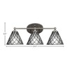 Toltec Lighting Capri 3 - Light Vanity in  Brushed Nickel with 7" Diamond Ice Art Glass Shade - 2 of 2