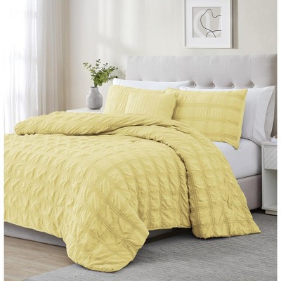 Ramallah Eliza Seersucker Comforter Set - Yellow