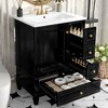 24-Inch Bathroom Vanity with Sink and Drawers White Freestanding Vanity Cabinet - 2 of 4